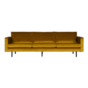 BePureHome BePureHome Rodeo Sofa 3-Sitzer Samt Honiggelb oder Ocker