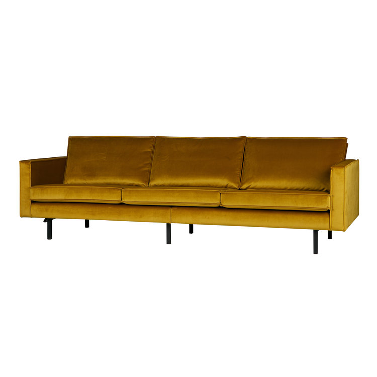 BePureHome BePureHome Rodeo Sofa 3-Sitzer Samt Honiggelb oder Ocker