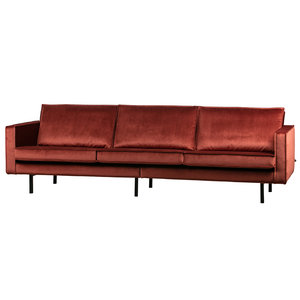 BePureHome BePureHome Bank 3-zits Rodeo velvet antraciet, chestnut of dark green hunter