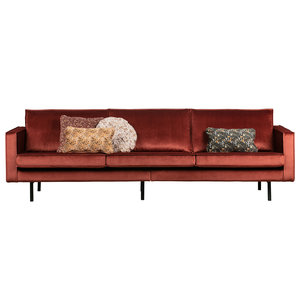 BePureHome BePureHome Bank 3-zits Rodeo velvet antraciet, chestnut of dark green hunter