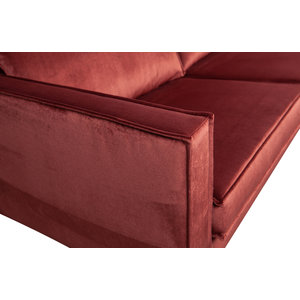 BePureHome BePureHome Bank 3-zits Rodeo velvet antraciet, chestnut of dark green hunter