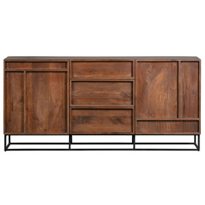 WOOOD WOOOD Forrest 2-deurs dressoir met lades mango hout naturel