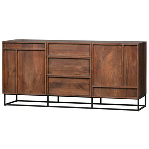 WOOOD WOOOD Forrest 2-deurs dressoir met lades mango hout naturel