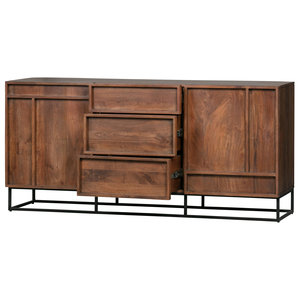 WOOOD WOOOD Forrest 2-deurs dressoir met lades mango hout naturel