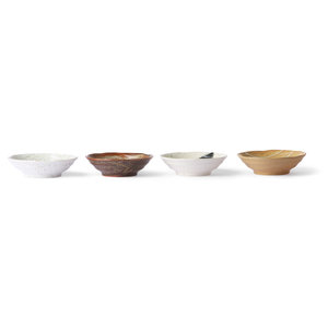 HKliving HKliving kyoto ceramic Japanese dishes - set of 4