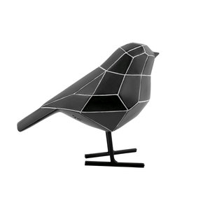 Present Time Present Time statue bird small white stripes