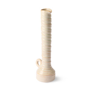 HKliving HKliving ceramic glazed flower vase cream