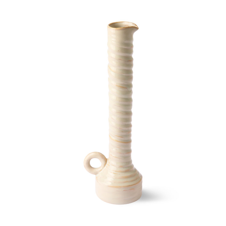 HKliving HKliving ceramic glazed flower vase cream