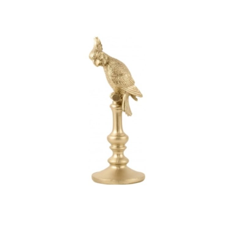 Present Time Presenttime Statue statue statuette cockatoo in gold color