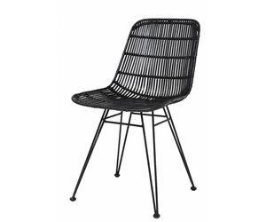 Hkliving Esszimmerstuhl Rattan Schwarz Orangehaus