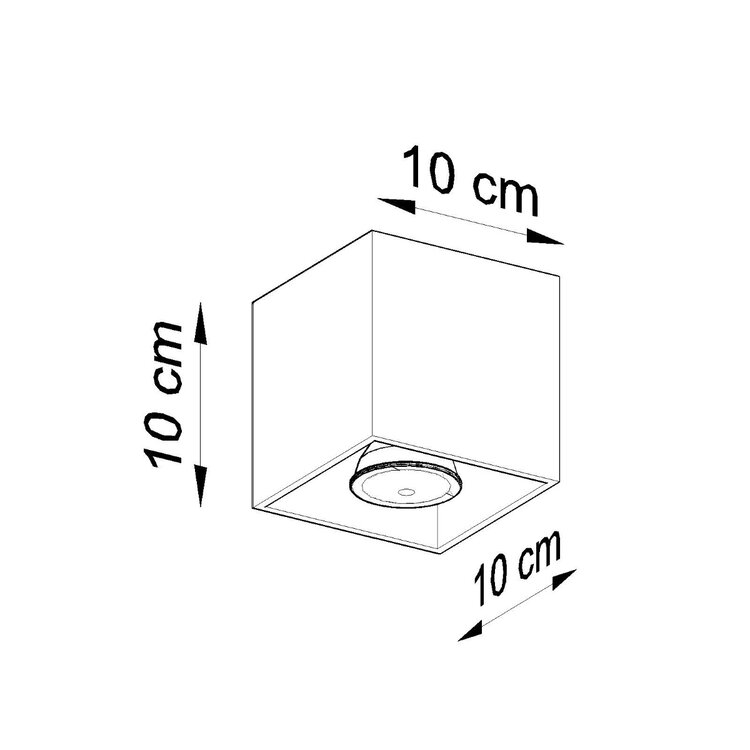 Sollux Lighting Plafondlamp QUAD 1 grijs