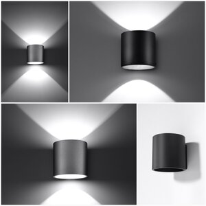 Sollux Lighting Wall lamp ORBIS 1 black