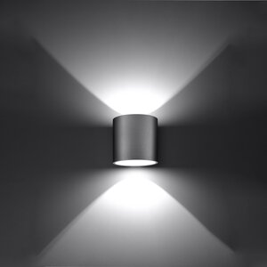Sollux Lighting Wandleuchte ORBIS 1 grau