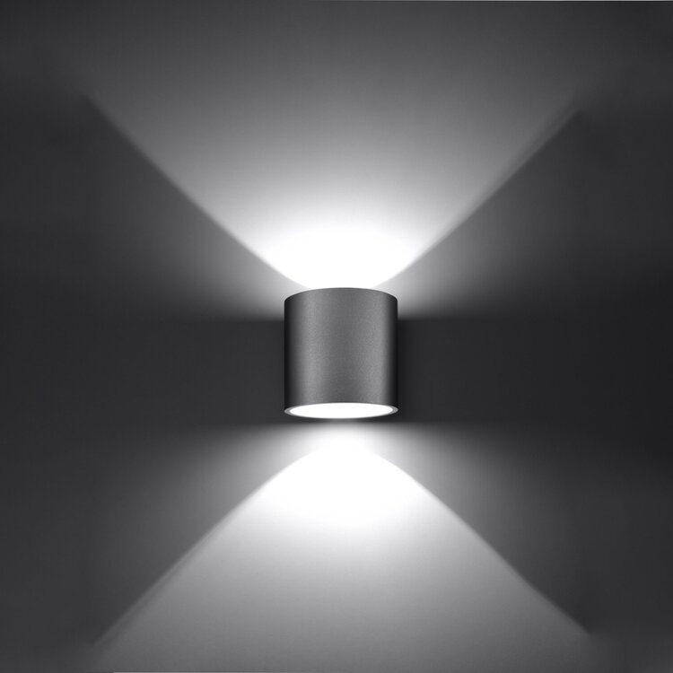 Sollux Lighting Wandleuchte ORBIS 1 grau