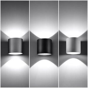Sollux Lighting Wandlamp ORBIS 1 grijs