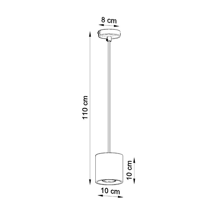 Sollux Lighting Pendant lamp ORBIS 1 white