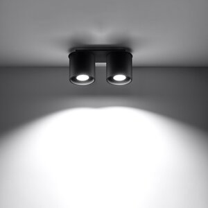 Sollux Lighting Plafondlamp ORBIS 2 zwart