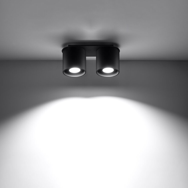Sollux Lighting Ceiling lamp ORBIS 2 black