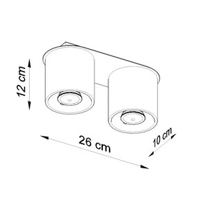 Sollux Lighting Deckenleuchte ORBIS 2 schwarz