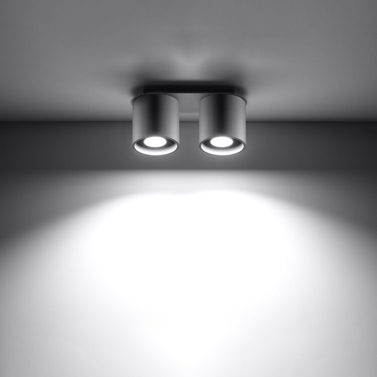 Sollux Lighting Plafondlamp ORBIS 2 grijs