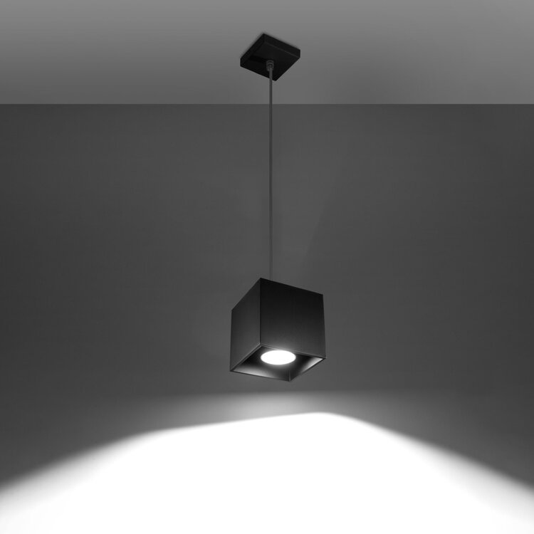 Sollux Lighting Hanglamp QUAD 1 zwart