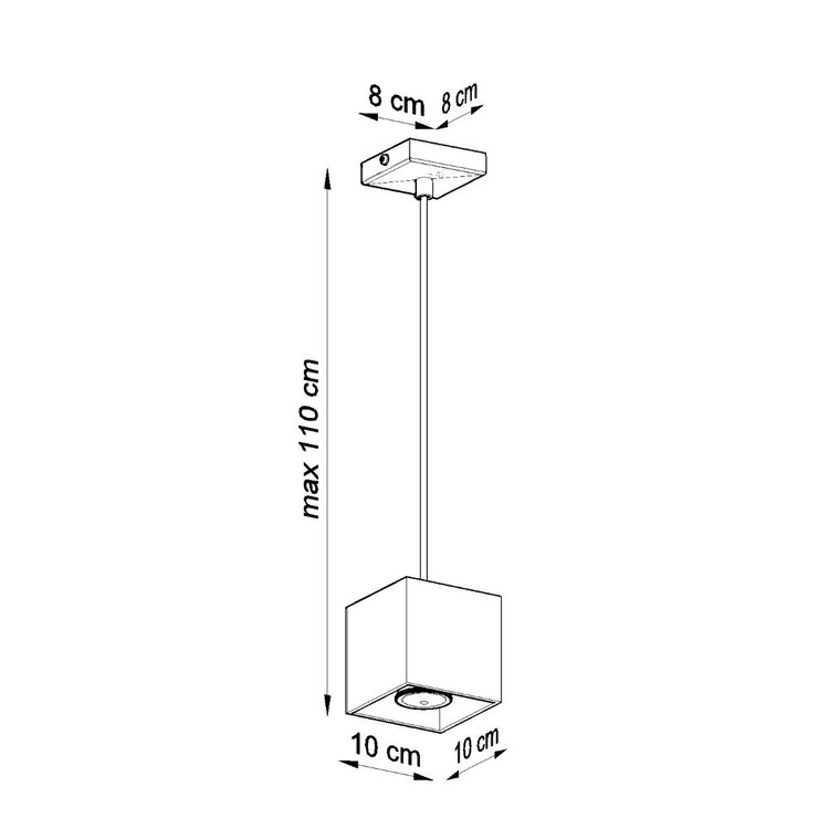 Sollux Lighting Hanglamp QUAD 1 grijs