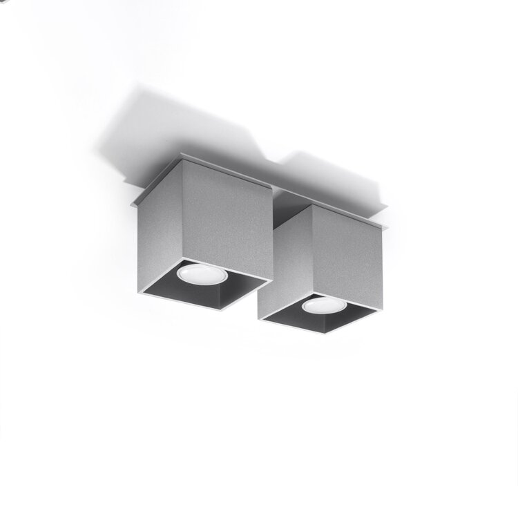 Sollux Lighting Plafondlamp QUAD 2 grijs