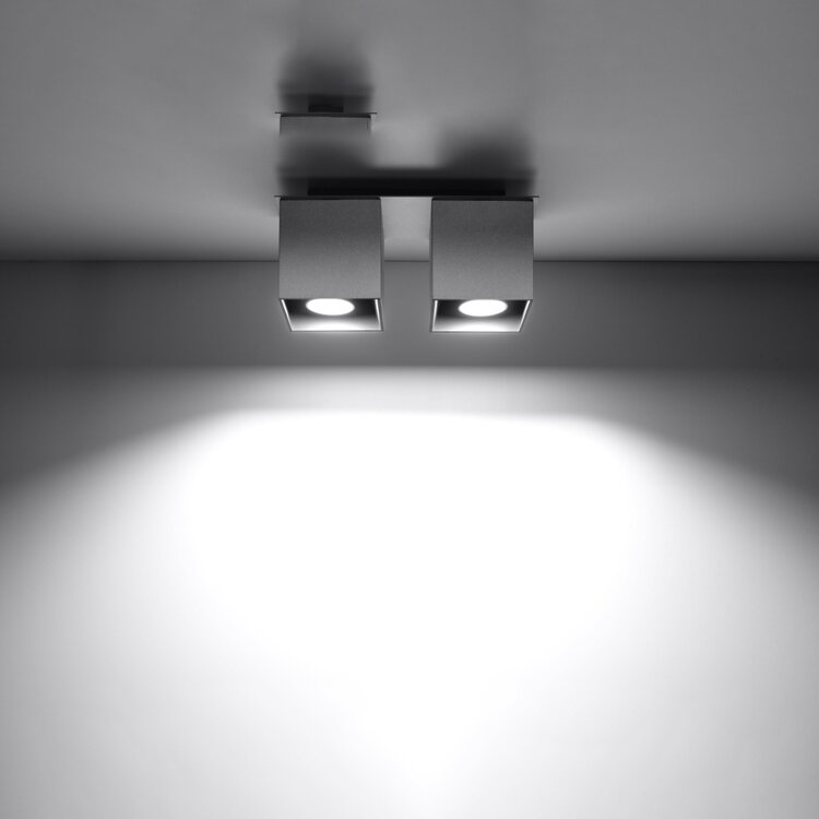 Sollux Lighting Plafondlamp QUAD 2 grijs