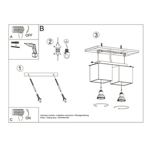 Sollux Lighting Ceiling lamp QUAD 2 white