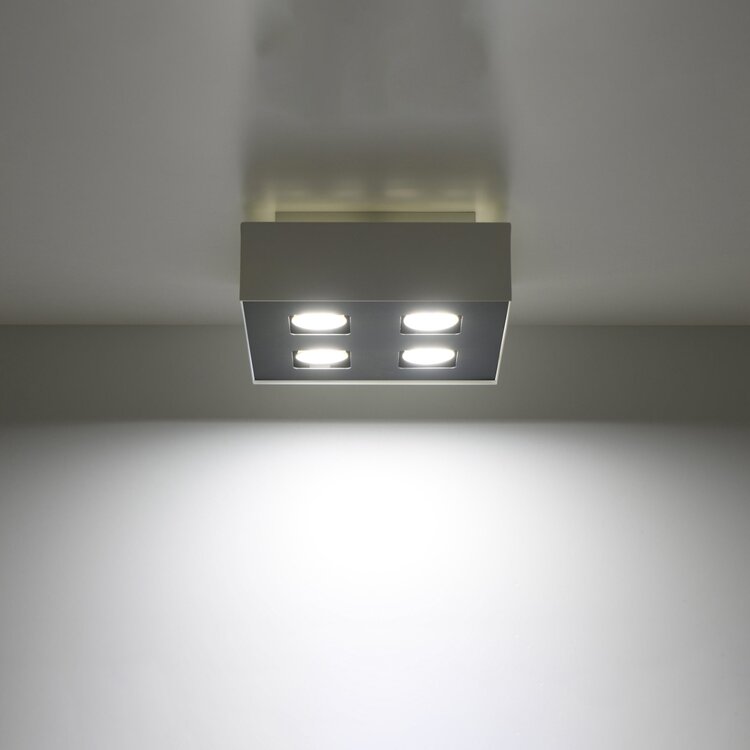 Sollux Lighting Plafondlamp MONO 4 wit