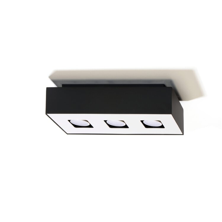 Sollux Lighting Plafondlamp MONO 3 zwart
