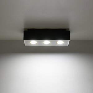 Sollux Lighting Plafondlamp MONO 3 zwart