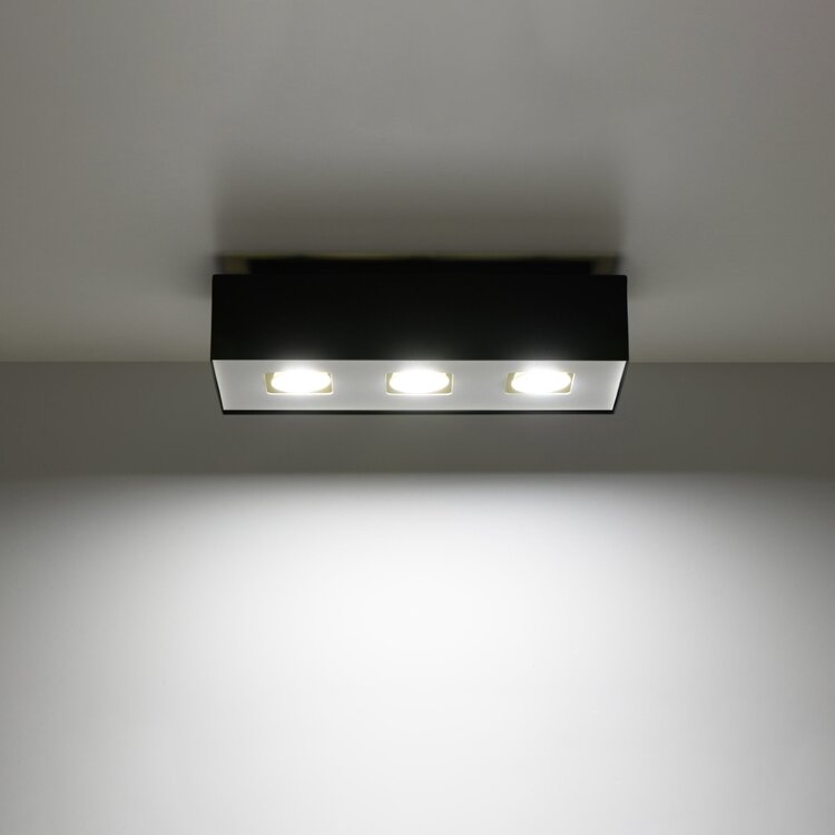 Sollux Lighting Plafondlamp MONO 3 zwart