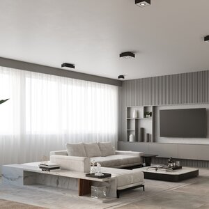 Sollux Lighting Deckenleuchte MONO 3 schwarz