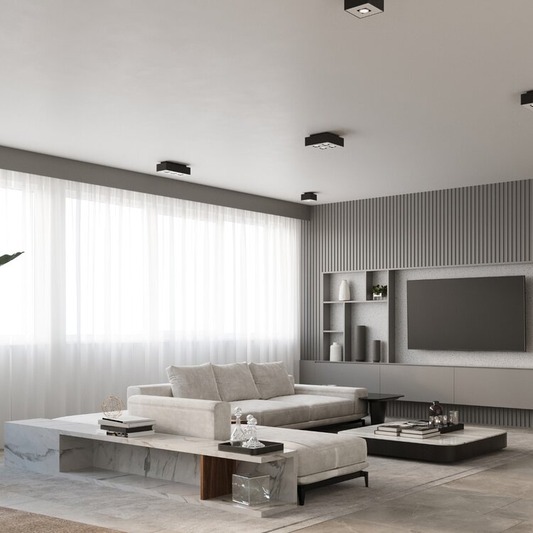 Sollux Lighting Deckenleuchte MONO 3 schwarz