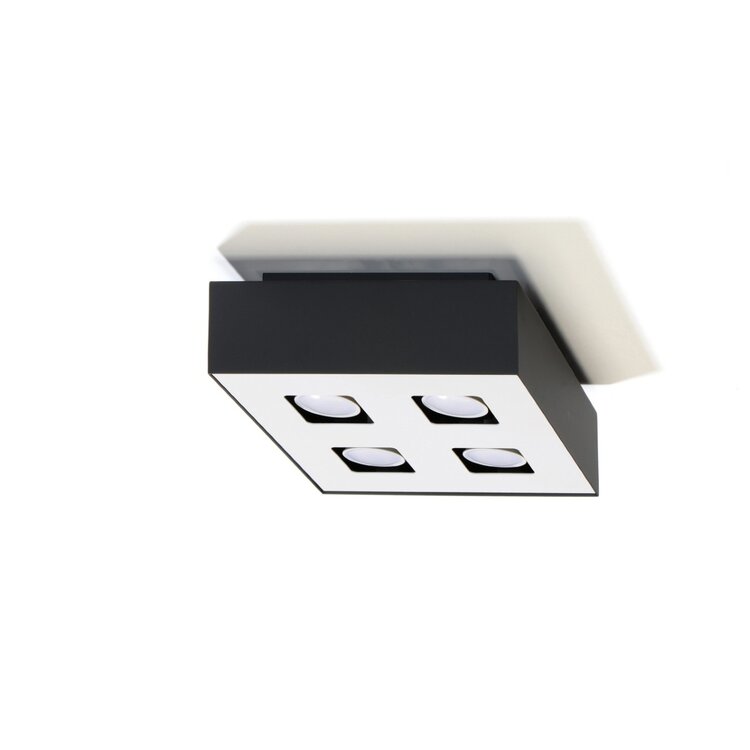 Sollux Lighting Plafondlamp MONO 4 zwart