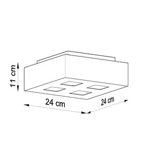 Sollux Lighting Plafondlamp MONO 4 zwart
