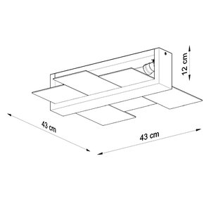Sollux Lighting Plafondlamp FENIKS 2 wengé