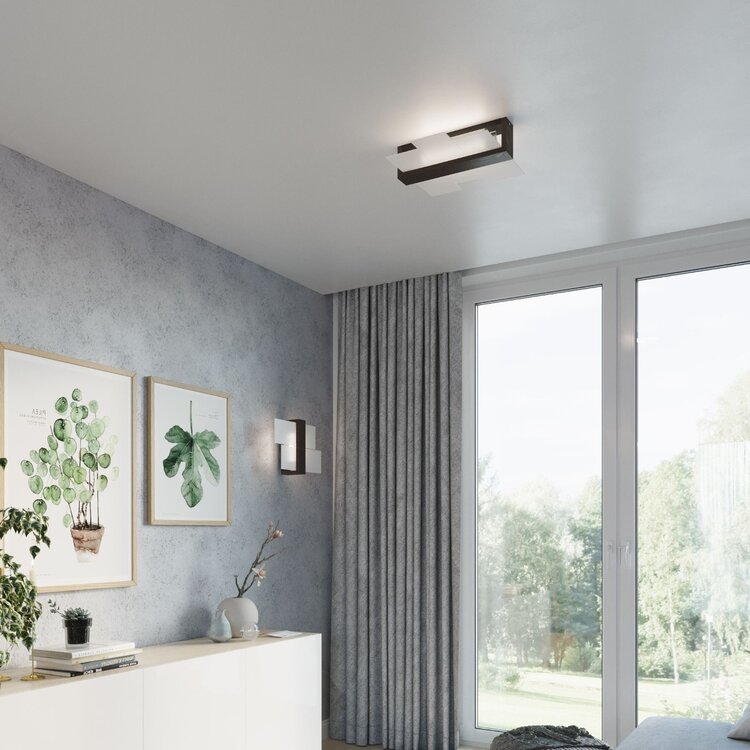 Sollux Lighting Plafondlamp FENIKS 2 wengé