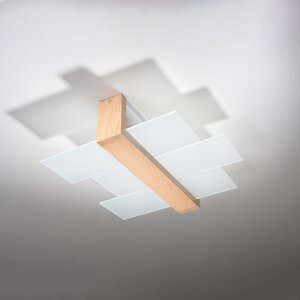 Sollux Lighting Plafondlamp FENIKS 2 naturel hout