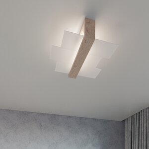Sollux Lighting Plafondlamp FENIKS 2 naturel hout