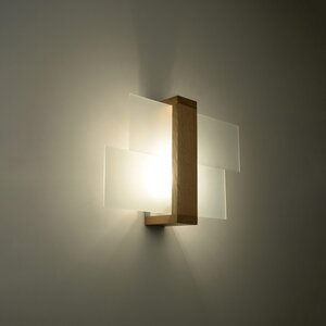 Sollux Lighting Wall lamp FENIKS 1 natural wood