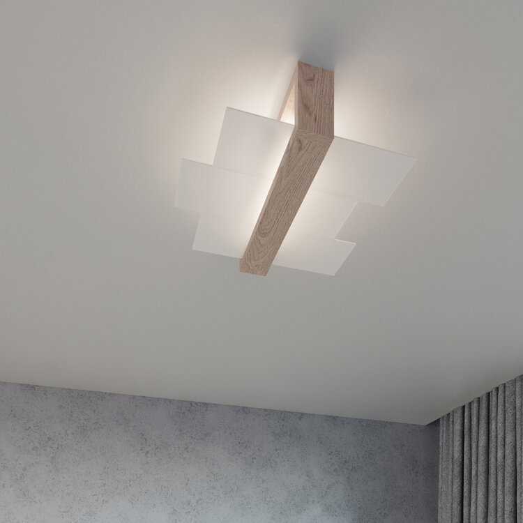 Sollux Lighting Wandlamp FENIKS 1 natuurlijk hout