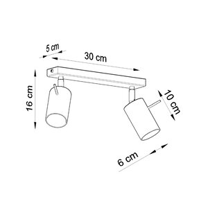 Sollux Lighting Plafondlamp RING 2 wit