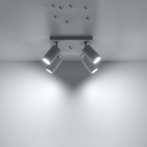 Sollux Lighting Deckenleuchte RING 4 weiß