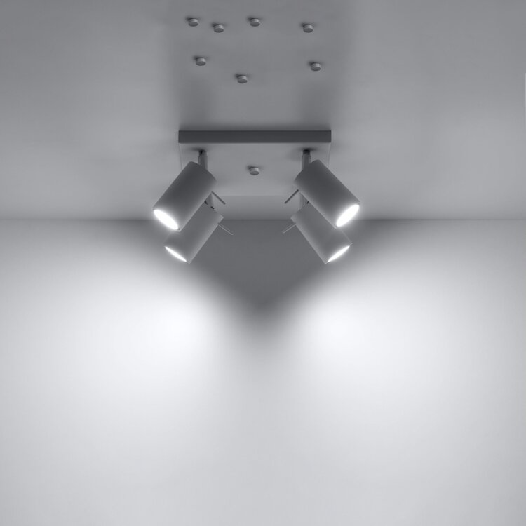 Sollux Lighting Ceiling lamp RING 4 white