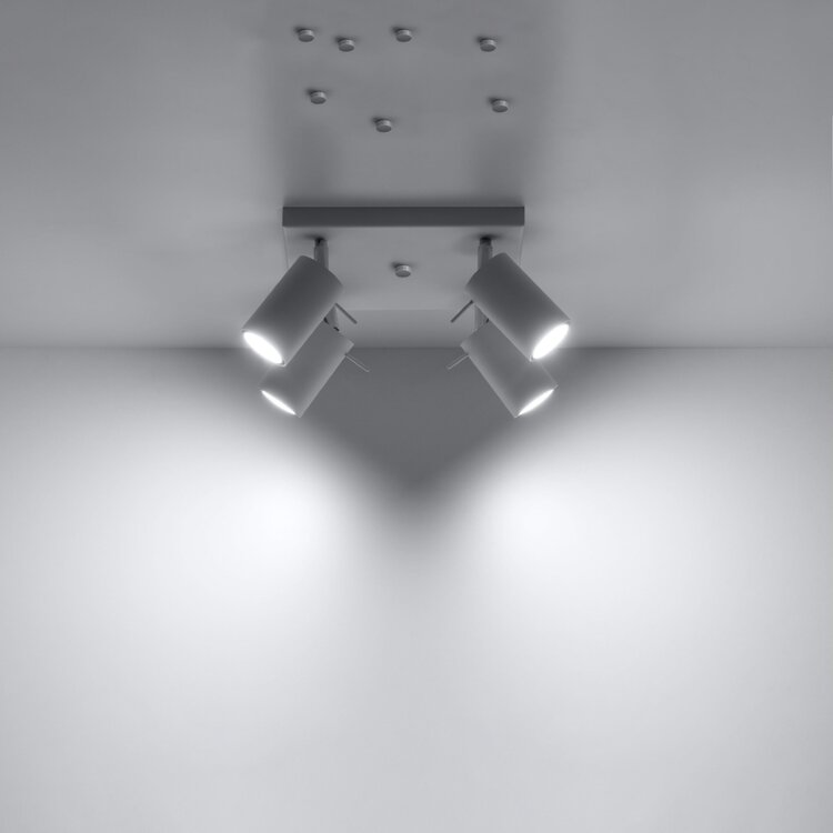 Sollux Lighting Deckenleuchte RING 4 weiß