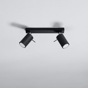 Sollux Lighting Deckenleuchte RING 2 schwarz