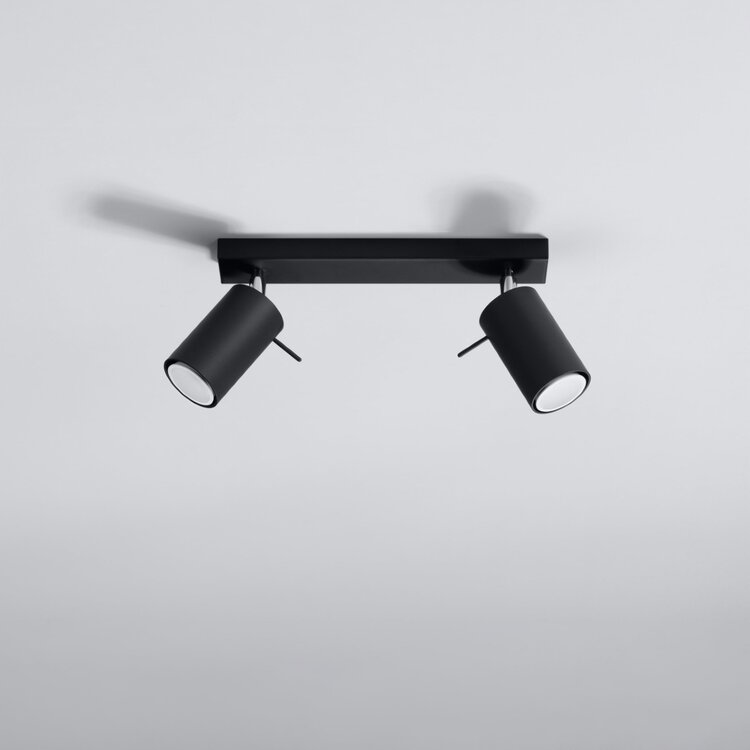 Sollux Lighting Deckenleuchte RING 2 schwarz