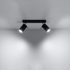 Sollux Lighting Deckenleuchte RING 2 schwarz